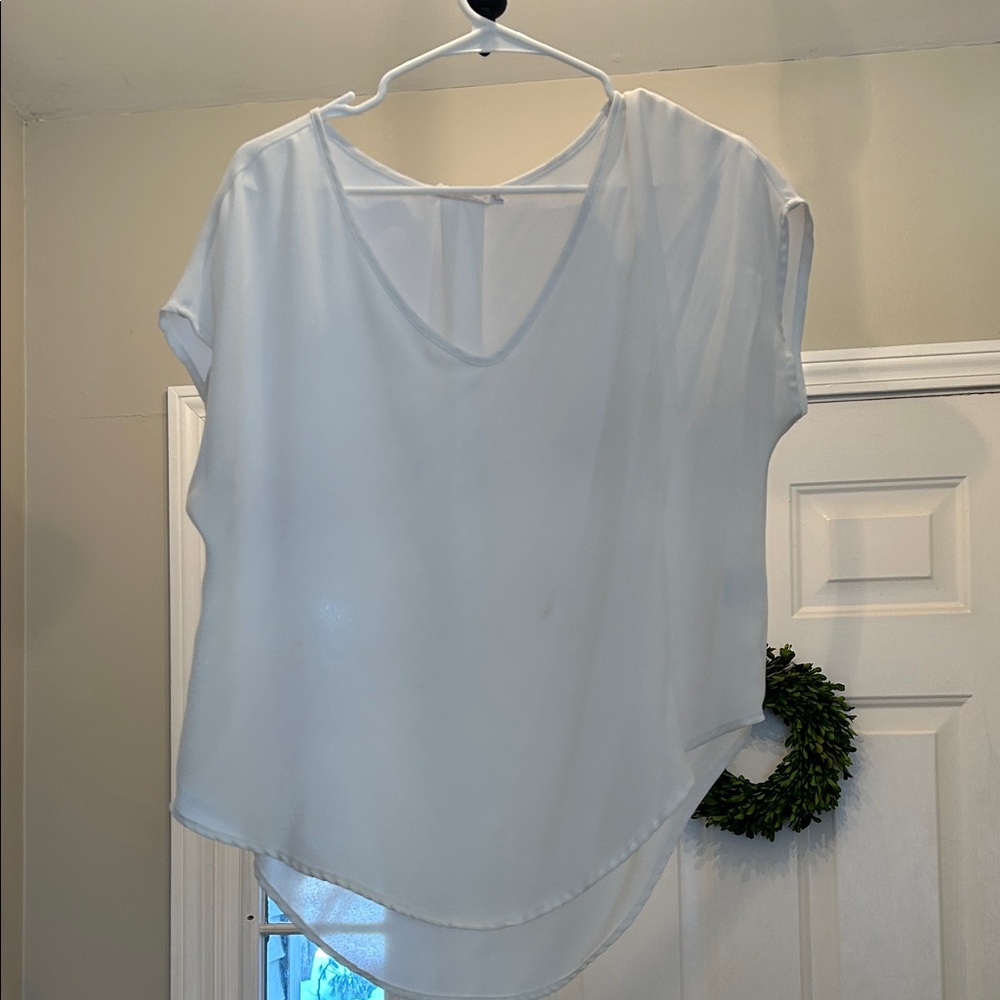 Lush Sheer White Blouse